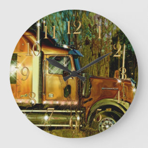 Heavy Transport Truck-liefhebbers Art Wall Clock Grote Klok