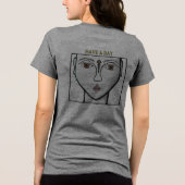 Heavy World - Heb een dag Tri-Blend Shirt (Achterkant)