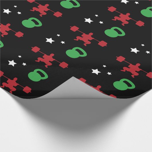 HeavyLifting Kettlebell Stars Pattern Cadeaupapier (Hoek)