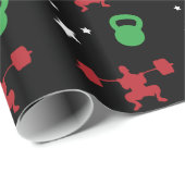 HeavyLifting Kettlebell Stars Pattern Cadeaupapier (Rol Hoek)
