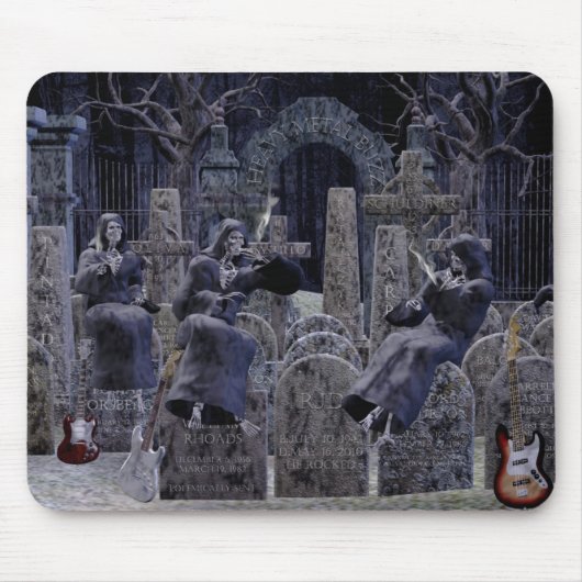 Heavymetal buzz graveyard mousepad muismat (Voorkant)