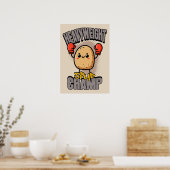 Heavyweight Spud Champ Boxing Potato  Poster (Keuken)