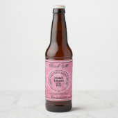 Heb 1e Drink op ons - DRINK ME ROZE bruiloft gunst Bier Etiket (Voorkant)