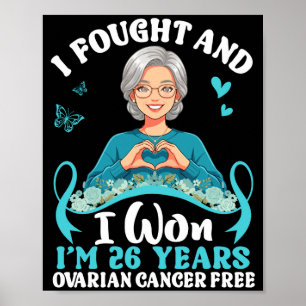 Heb 26 jaar ovariumkanker teal girl overwonnen poster