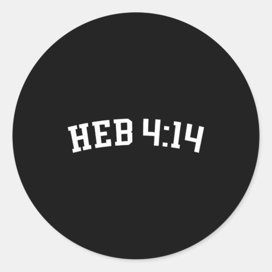Heb 4_14 ronde sticker (Voorkant)