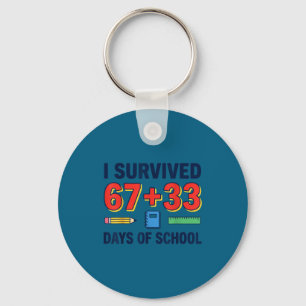 Heb 67+33 dagen school 100 dagen school overleefd sleutelhanger