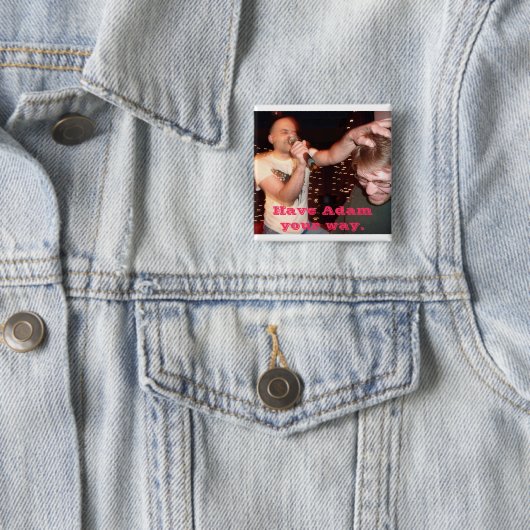 Heb Adam Vierkante Button 5,1 Cm (In situ)