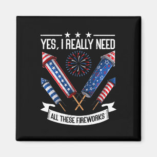 Heb al deze vuurwerk onafhankelijkheidsdag grappig magneet