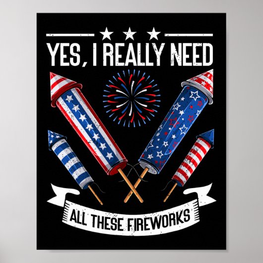 Heb al deze vuurwerk onafhankelijkheidsdag grappig poster (Voorkant)