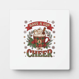 Heb Beker Kerst Kerst Plaid Mok Warme Chocolade Sn Fotoplaat