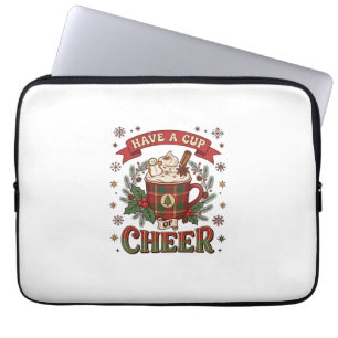 Heb Beker Kerst Kerst Plaid Mok Warme Chocolade Sn Laptop Sleeve