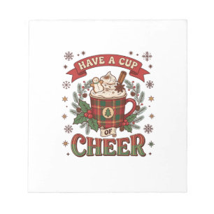 Heb Beker Kerst Kerst Plaid Mok Warme Chocolade Sn Notitieblok