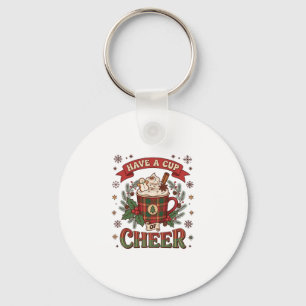 Heb Beker Kerst Plezier Kerst Plaid Mok Warme Choc Sleutelhanger