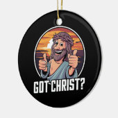 Heb Buddy een Christus Kerstmis Jezus Religieus Keramisch Ornament (Links)