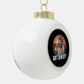 Heb Buddy een Christus Kerstmis Jezus Religieus Keramische Bal Ornament (Links)