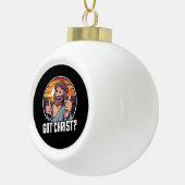 Heb Buddy een Christus Kerstmis Jezus Religieus Keramische Bal Ornament (Rechts)