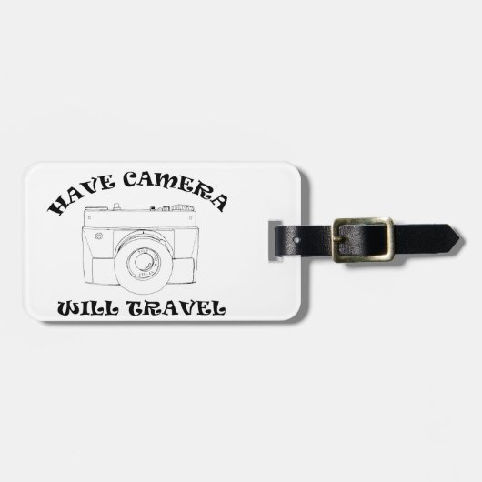 Heb camera - zal reizen - Bagagelabel (Voorkant horizontaal)