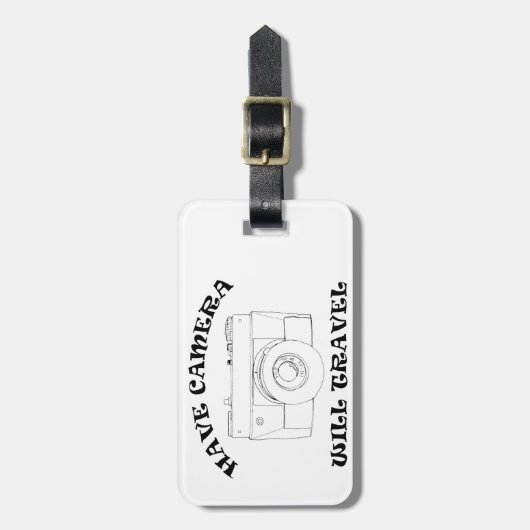 Heb camera - zal reizen - Bagagelabel (Voorkant verticaal)