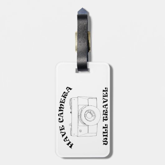 Heb camera - zal reizen - Bagagelabel (Achterkant verticaal)