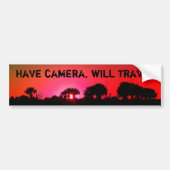 "Heb camera, zal reizen bumpersticker" Bumpersticker (Voorkant)