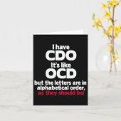 Heb CDO - het is als OCD maar de letters zijn in o Kaart (Gele Bloem)