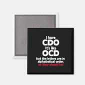 Heb CDO - het is als OCD maar de letters zijn in o Magneet (Voorkant / Achterkant)