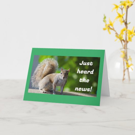 **HEB DE BESTE VERJAARDAG OOIT** zegt SQUIRREL Kaart (Gele Bloem)