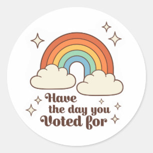 Heb de dag dat je op Sticker stemde