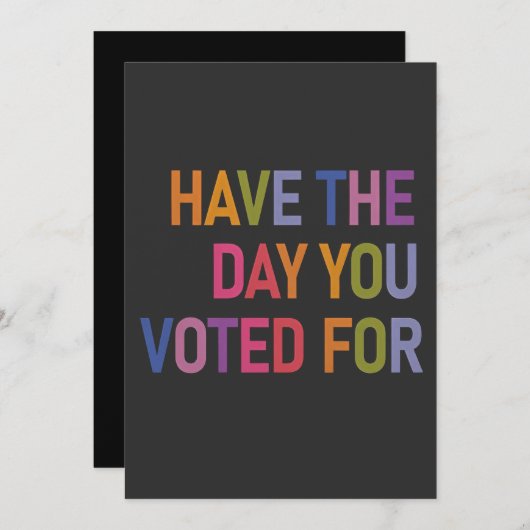 Heb de dag dat je op Trump hebt gestemd Feestdagenkaart (Voorkant / Achterkant)