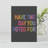 Heb de dag dat je op Trump hebt gestemd Feestdagenkaart (Staand voorkant)