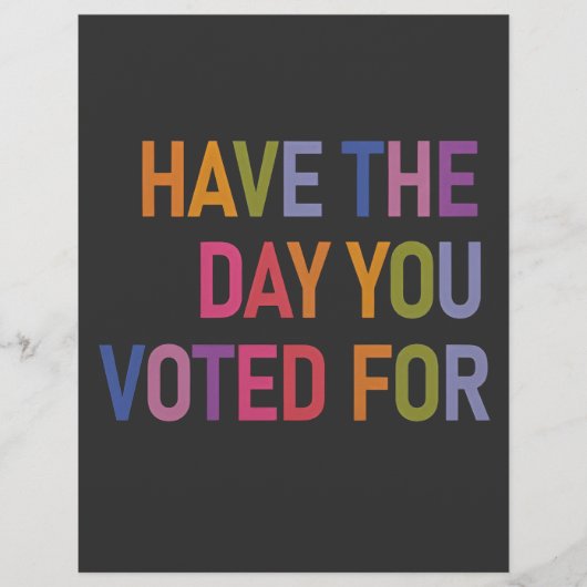 Heb de dag dat je op Trump hebt gestemd Flyer (Voorkant)