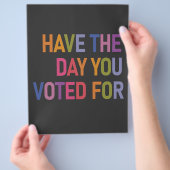 Heb de dag dat je op Trump hebt gestemd Flyer (Hand)