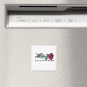 Heb de dag dat je schedelbloem Motivatie verdient Magneet (Insitu (Vaatwasser))