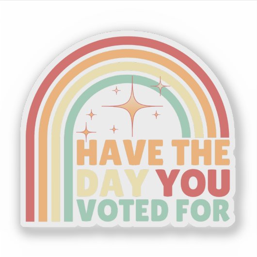 Heb de dag dat je voor retro anti-Trump hebt geste Sticker (Voorkant)