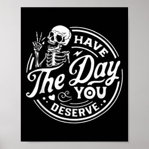 Heb de dag dat je vrede teken skelet motief verdie poster