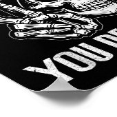 Heb de dag dat je vrede teken skelet motief verdie poster (Hoek)