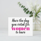 Heb de dag waarvoor vrouwen gestemd hebben Protest Briefkaart (Staand voorkant)