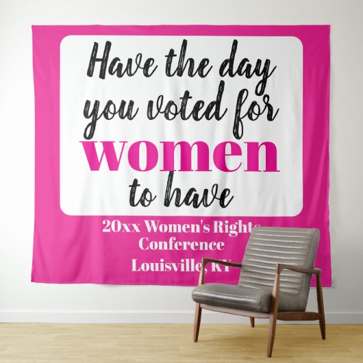 Heb de dag waarvoor vrouwen hebben gestemd wandkleed (In Situ (horizontaal))