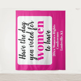 Heb de dag waarvoor vrouwen hebben gestemd wandkleed