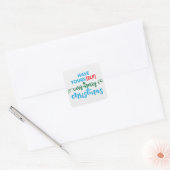 Heb de jouweELF een zeer prettige kerstSticker Vierkante Sticker (Envelop)