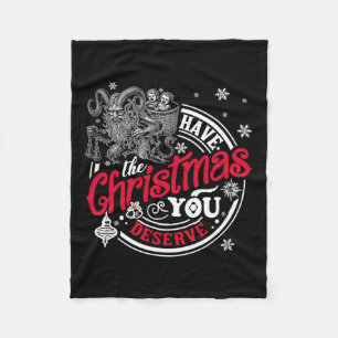 Heb de kerst die je verdient Krampus Christmas H Fleece Deken