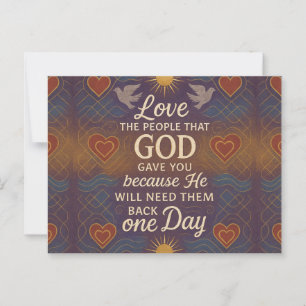 Heb de mensen lief die God je gegeven heeft Briefkaart