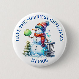 Heb de Merriest Christmas by Par | Schijfgolf Ronde Button 5,7 Cm