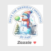 Heb de Merriest Christmas by Par | Schijfgolf Sticker (Vel)