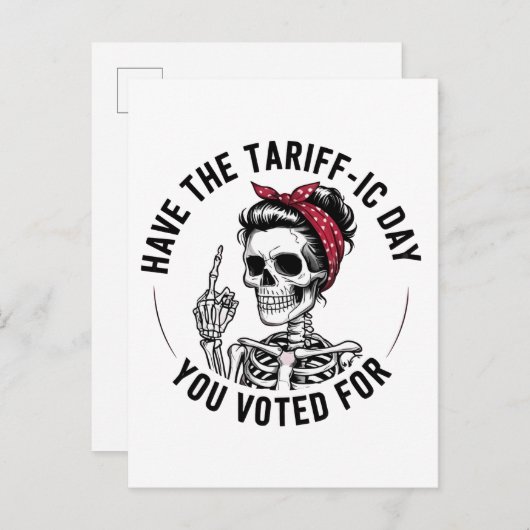 Heb de Tarrafic Dag Waarvoor Je Gestemd Hebt Anti  Aankondigingskaart (Voorkant / Achterkant)