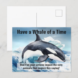 "Heb de tijd van je leven" Draaiende Uitdrukking m Briefkaart