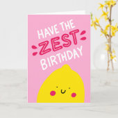 Heb de Zest Birthday Kaart (Gele Bloem)