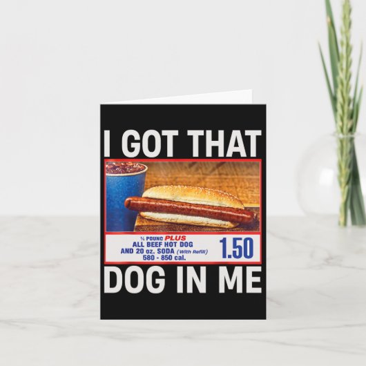 Heb die hond in me grappige hotdogs combo 4th van kaart (Voorkant)