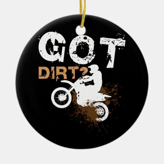 Heb Dirt Motocross Racing Keramisch Ornament (Voorkant)