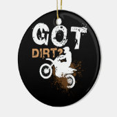 Heb Dirt Motocross Racing Keramisch Ornament (Links)